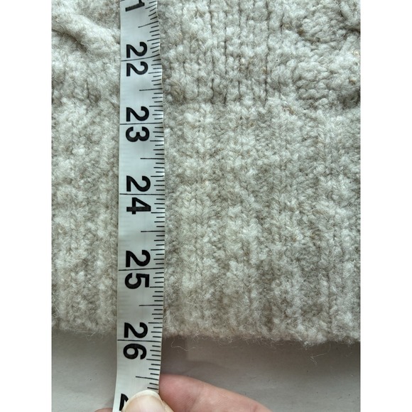 LL Bean Cable Knit Chunky Cardigan Women's XL Wool Blend Preppy Grandma - Picture 5 of 6